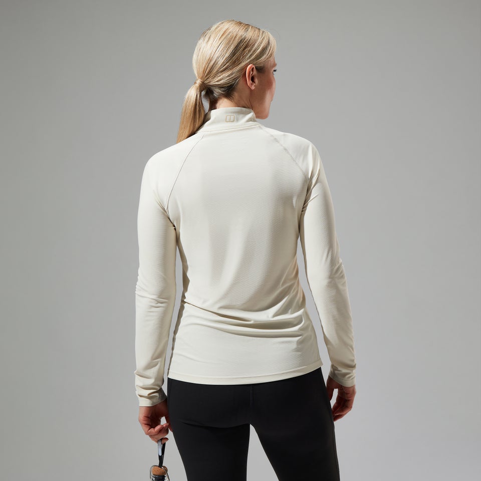 Women's 24/7 Half Zip Long Sleeve Tech Tee - Natural