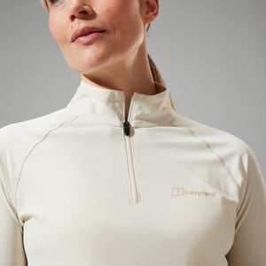 Women's 24/7 Half Zip Long Sleeve Tech Tee - Natural