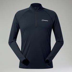 Men's Trailblaze Half Zip Long Sleeve Tech Tee Black