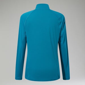 Women's 24/7 Half Zip Maternity Long Sleeve Tech Tee - Turquoise