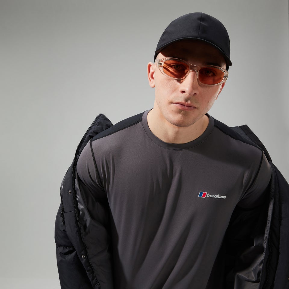 Wayside Funktions-T-Shirt für Herren Grau/Schwarz