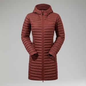 Nula Lange Micro Jacket für Damen - Braun
