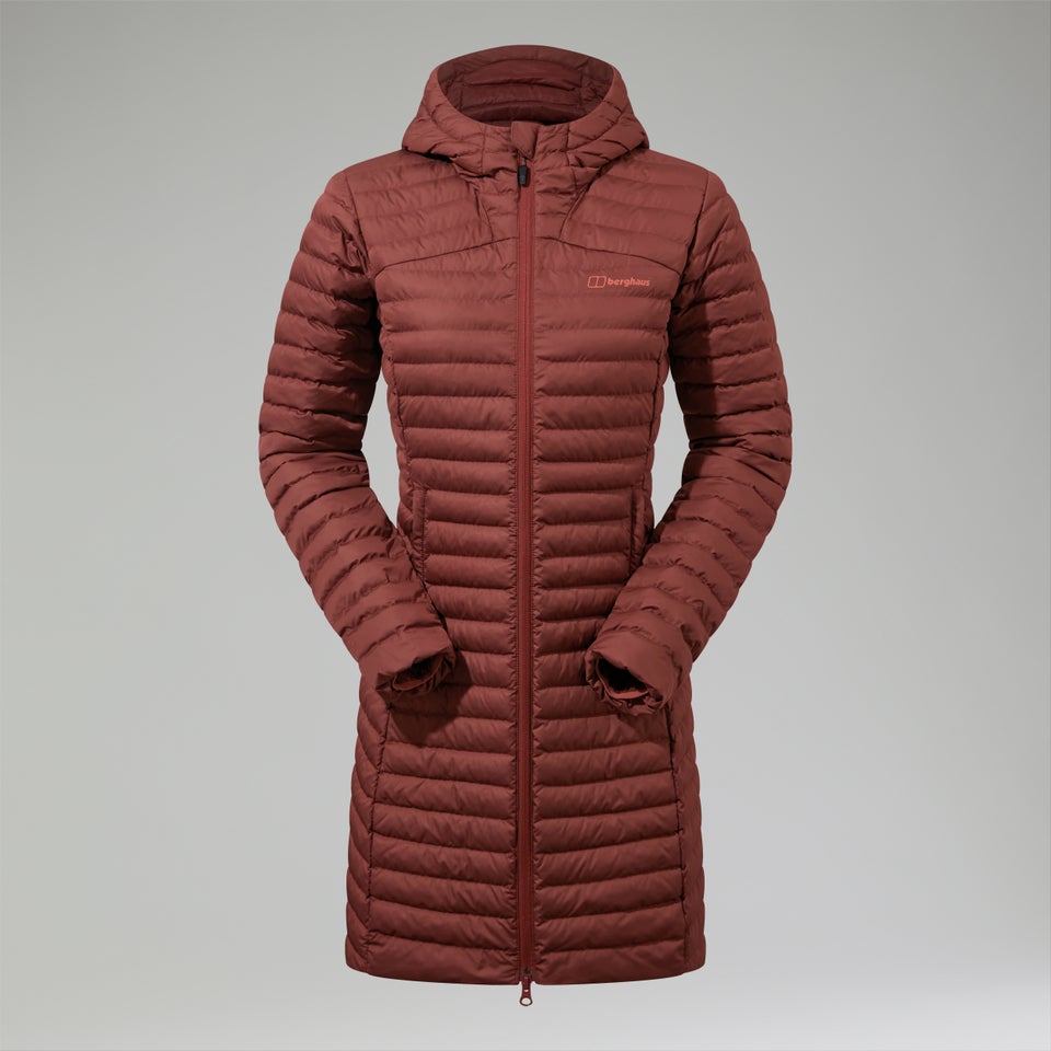 Nula Lange Micro Jacket für Damen - Braun