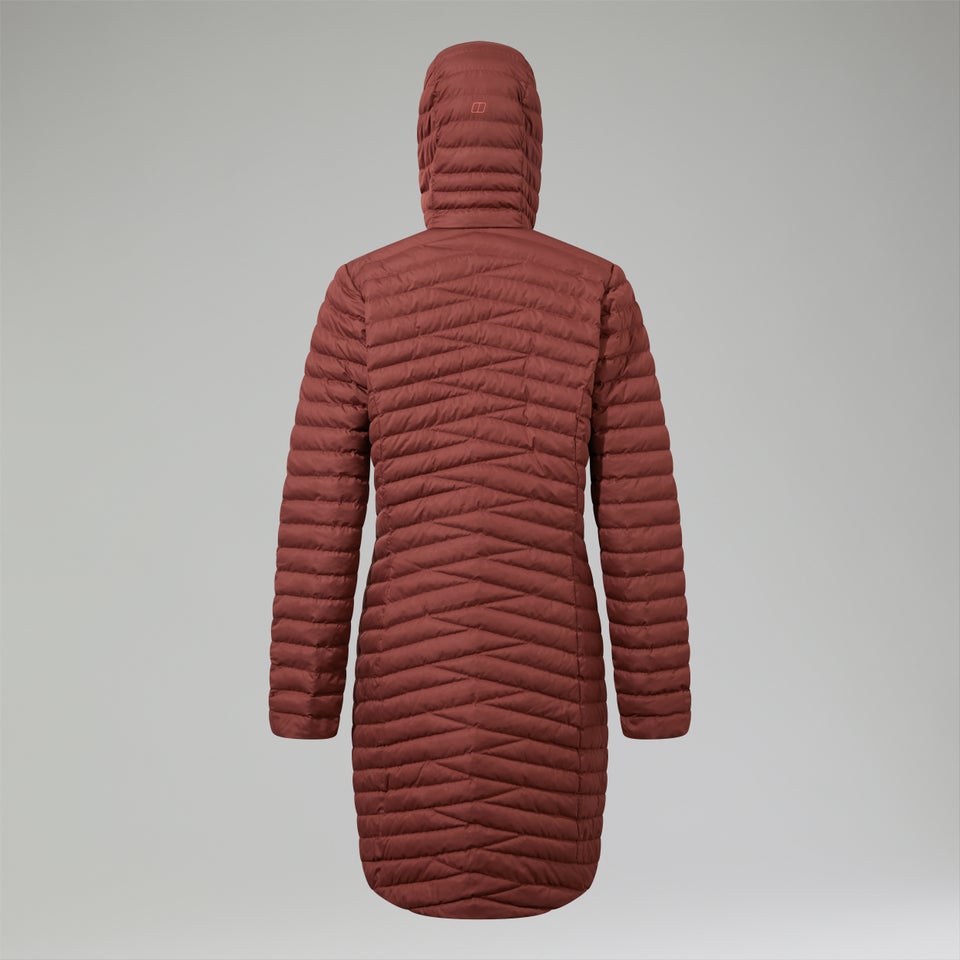 Nula Lange Micro Jacket für Damen - Braun