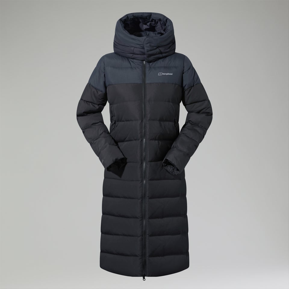 Women's Embo 4in1 Down Insulated Long Jacket - Black
