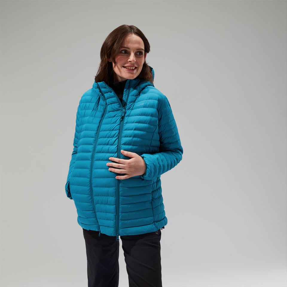 Women's Nula Hooded Maternity 2in1 Jacket - Turquoise