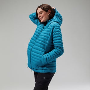 Women's Nula Hooded Maternity 2in1 Jacket - Turquoise