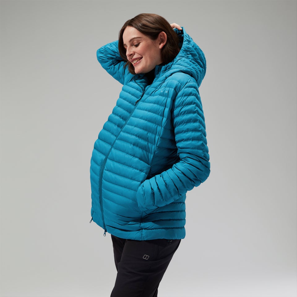Women's Nula Hooded Maternity 2in1 Jacket - Turquoise