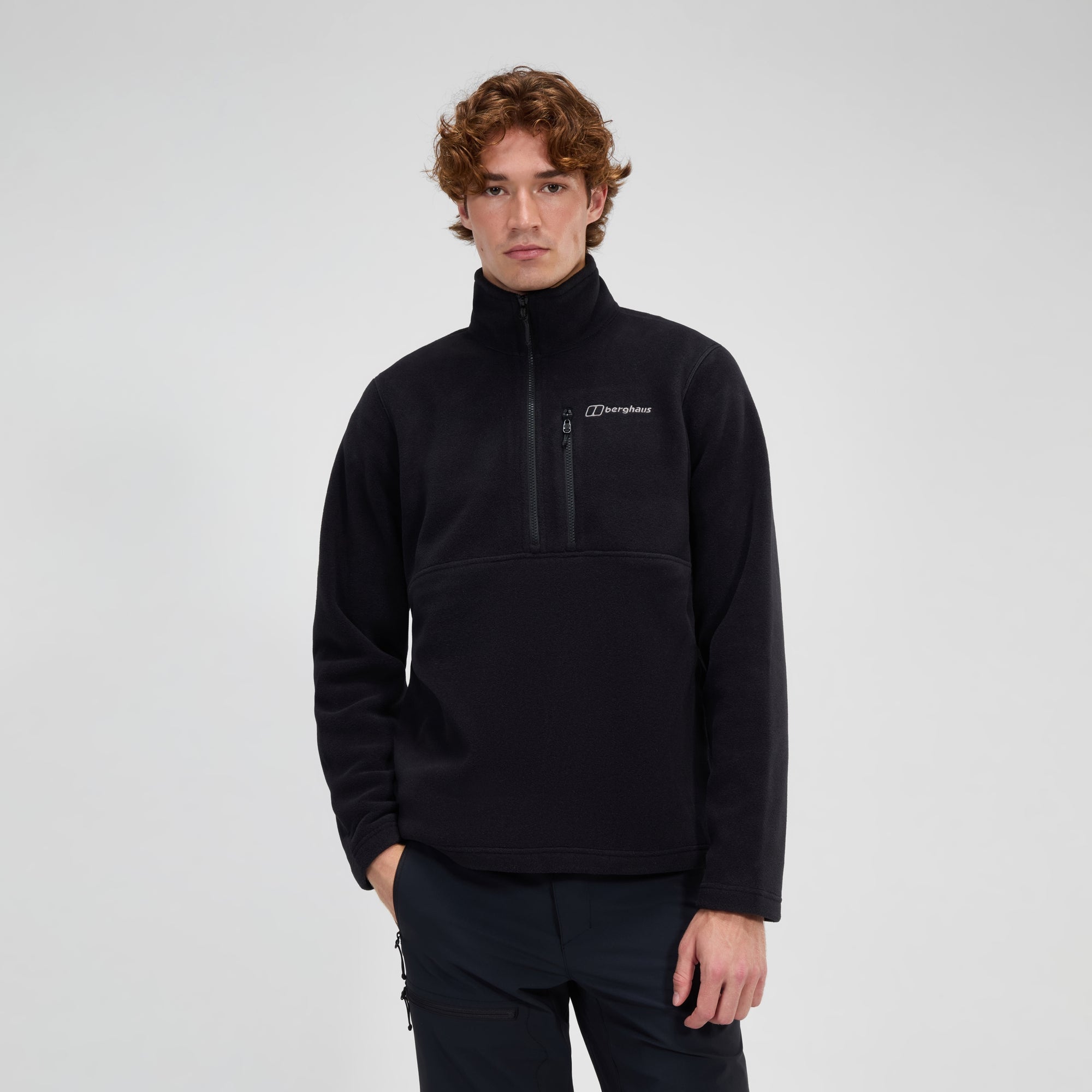 ウェア FCRB POLARTEC FLEECE HALF ZIP GAITER Men's Prism Half Zip Polartec Fleece - Black | Berghaus