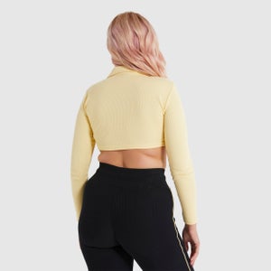 Harrie Bauchfreies T-Shirt Hellgelb für Damen