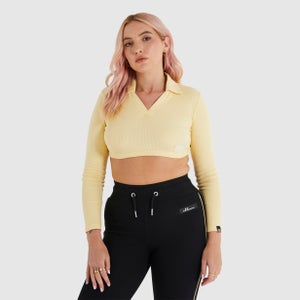 Women's Harrie Cropped T-Shirt Light Yellow - 12