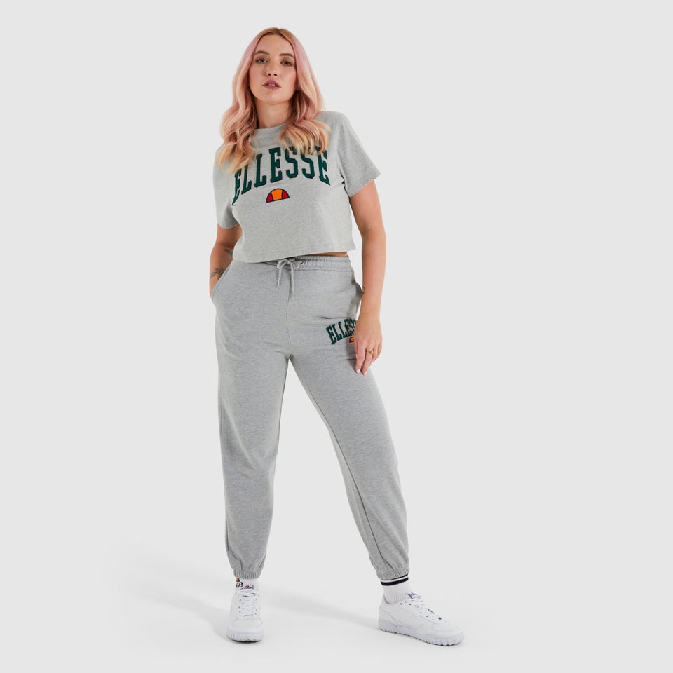 Mondo Bauchfreies T-Shirt Grau meliert für Damen