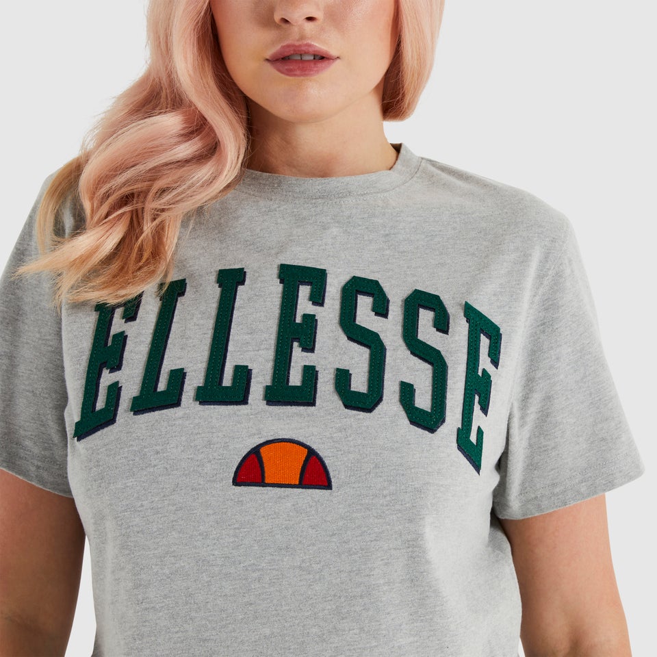 Mondo Bauchfreies T-Shirt Grau meliert für Damen