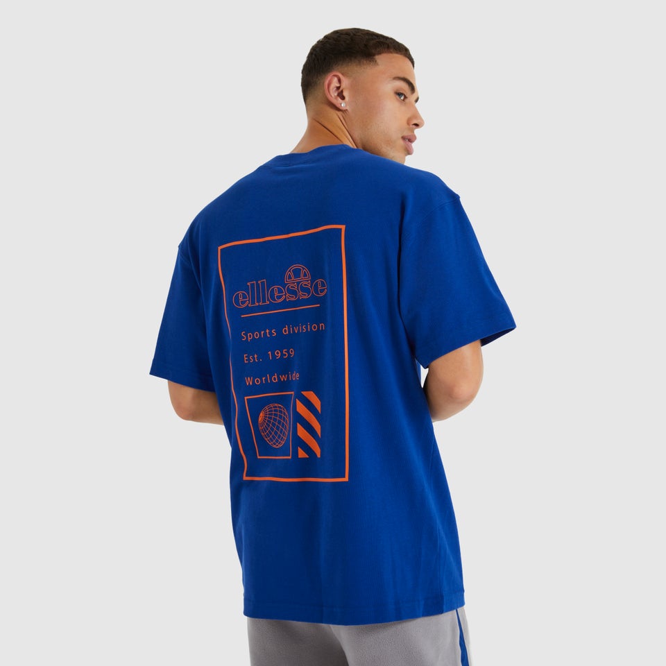 Rilassato T-Shirt Blau für Herren