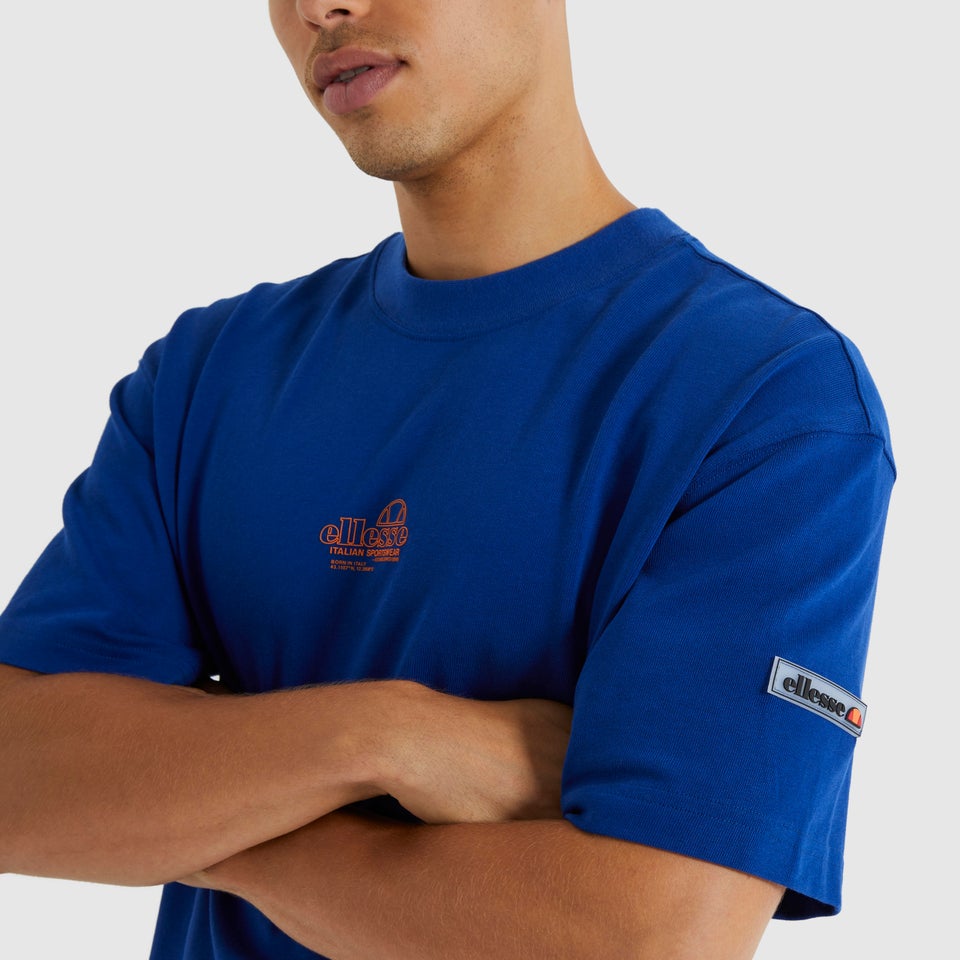 Rilassato T-Shirt Blau für Herren