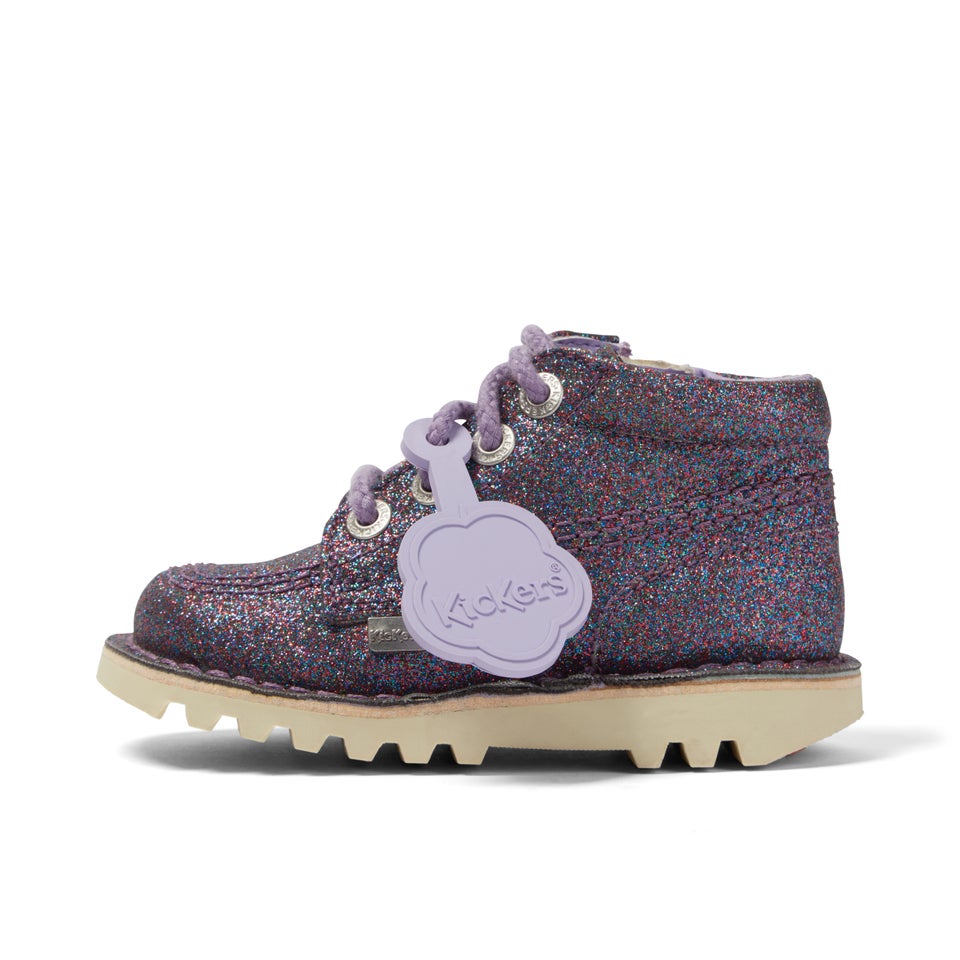 Infant Girls Kick Hi Glitter Textile Purple