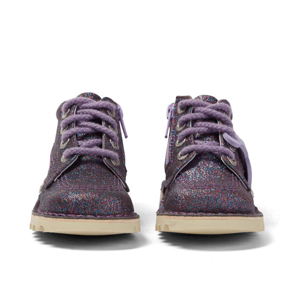 Infant Girls Kick Hi Glitter Textile Purple