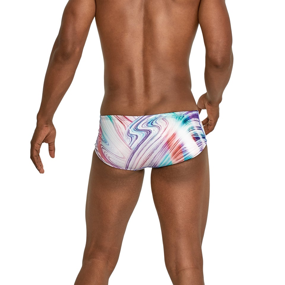Men's Printed Euro Brief Blue