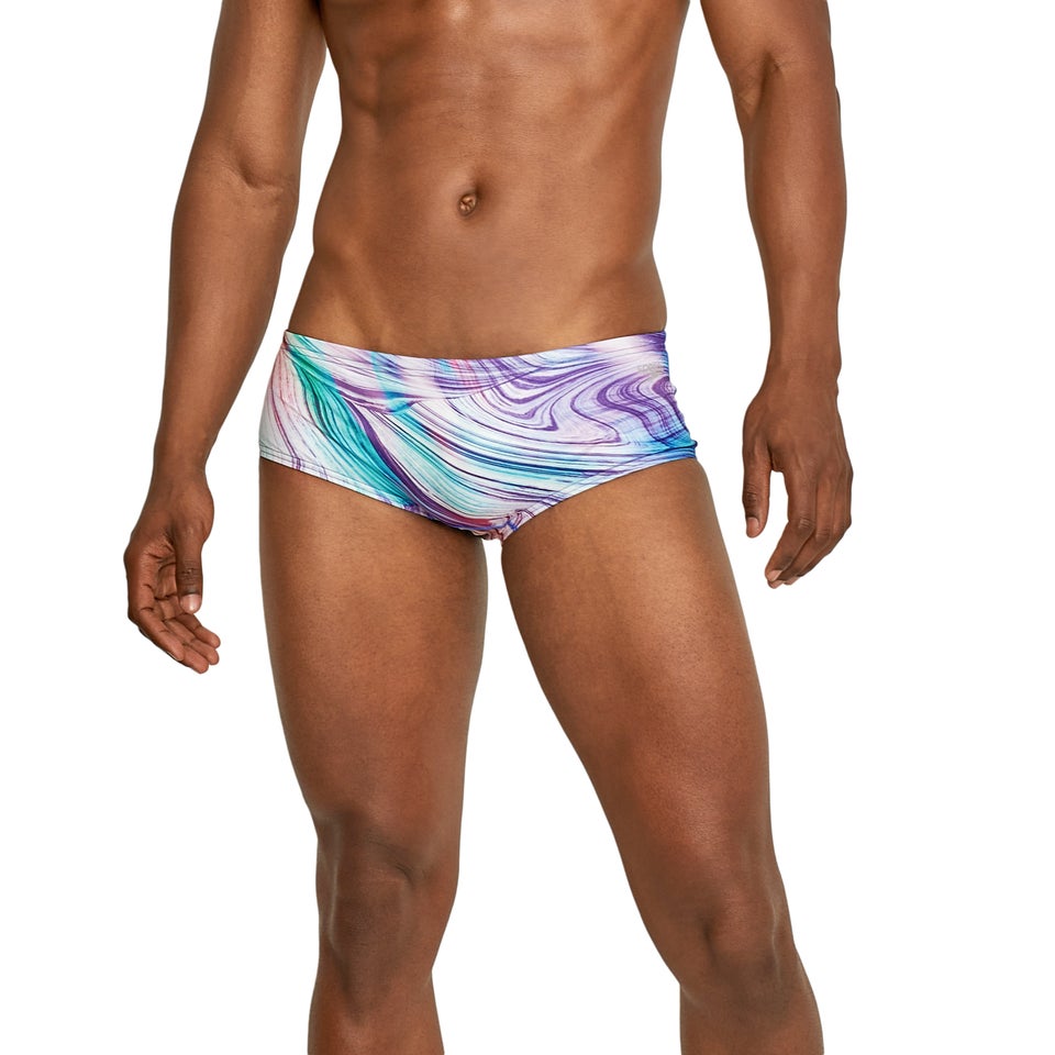 Men's Printed Euro Brief Blue