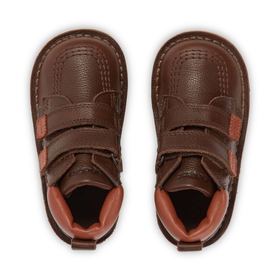 Infant Boys Kick Hi Roll Leather Brown