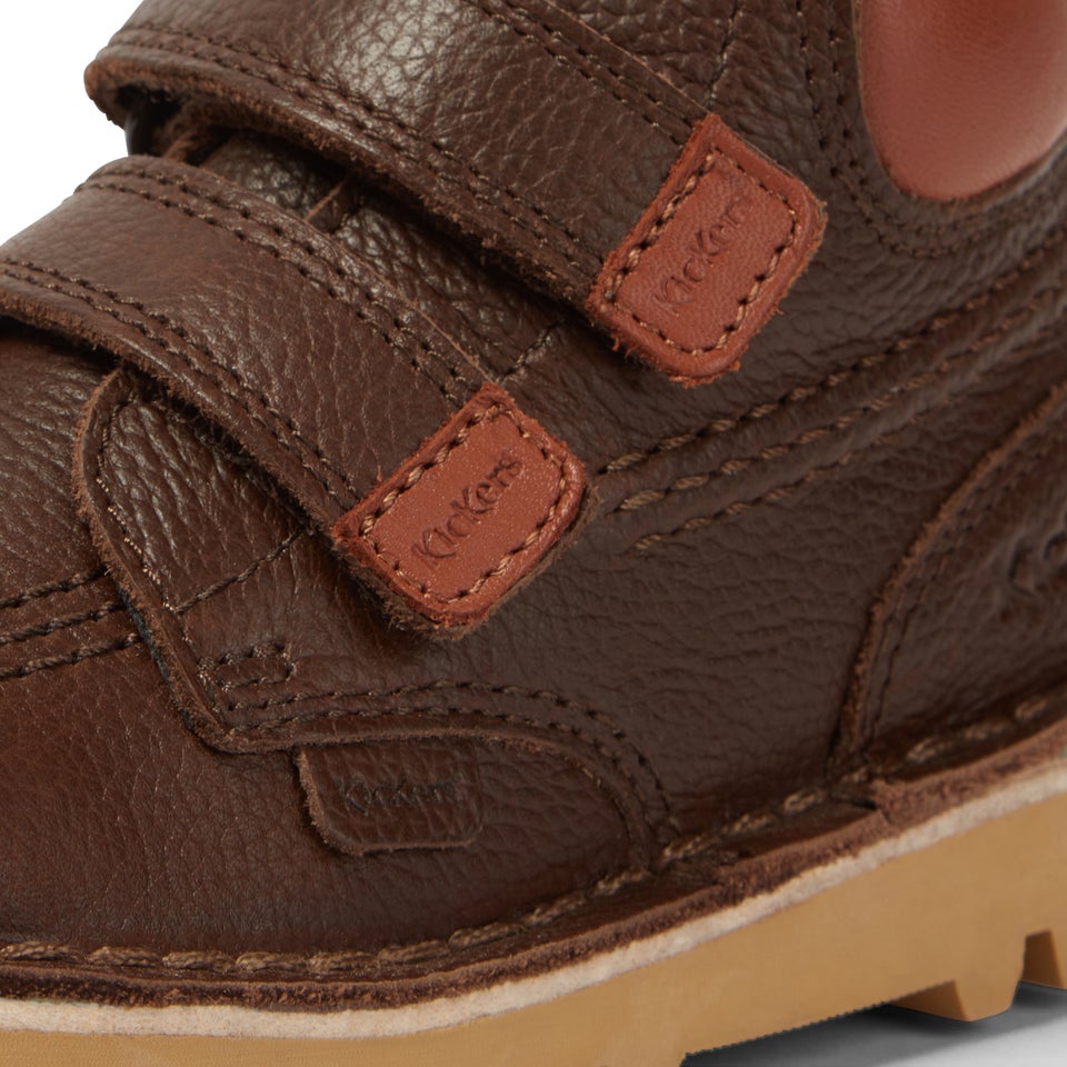 Infant Boys Kick Hi Roll Leather Brown