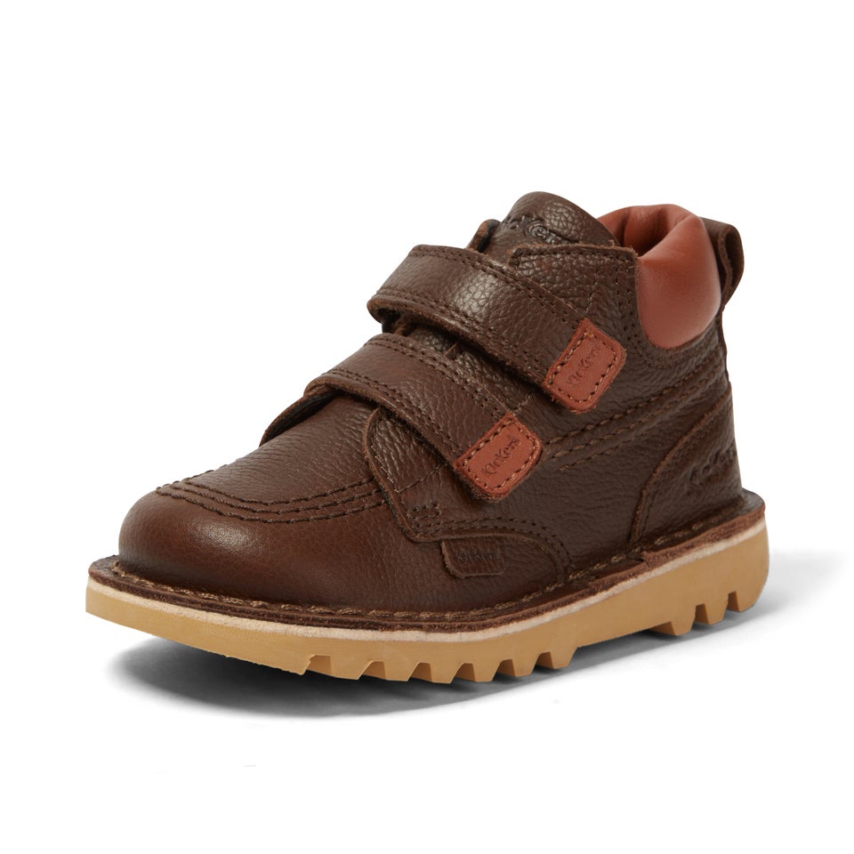 Infant Boys Kick Hi Roll Leather Brown