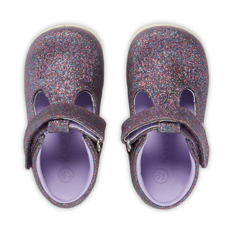 Baby Kick T Glitter Textile Purple