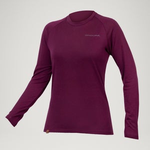 Women's Baabaa Blend L/S Base Layer - Aubergine