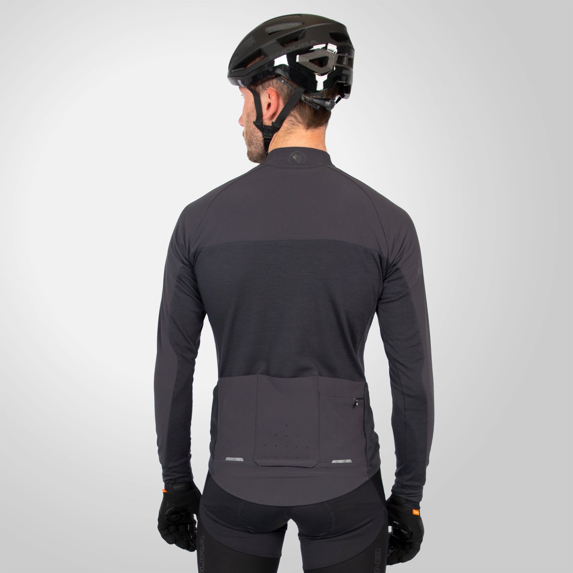 Men's GV500 Merino Blend L/S Jersey - Black | Endura US