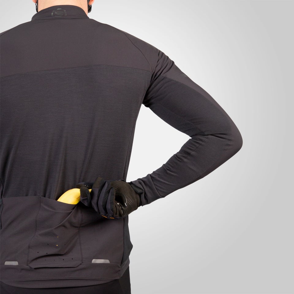 Men's GV500 Merino Blend L/S Jersey - Black