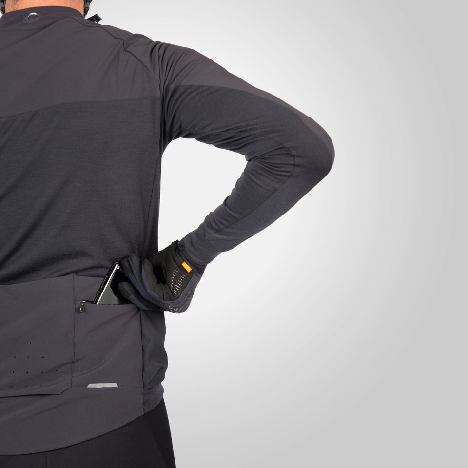 Men's GV500 Merino Blend L/S Jersey - Black