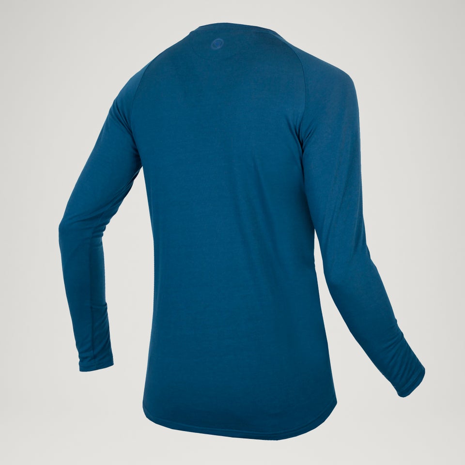Men's Baabaa Blend L/S Base Layer - Blueberry