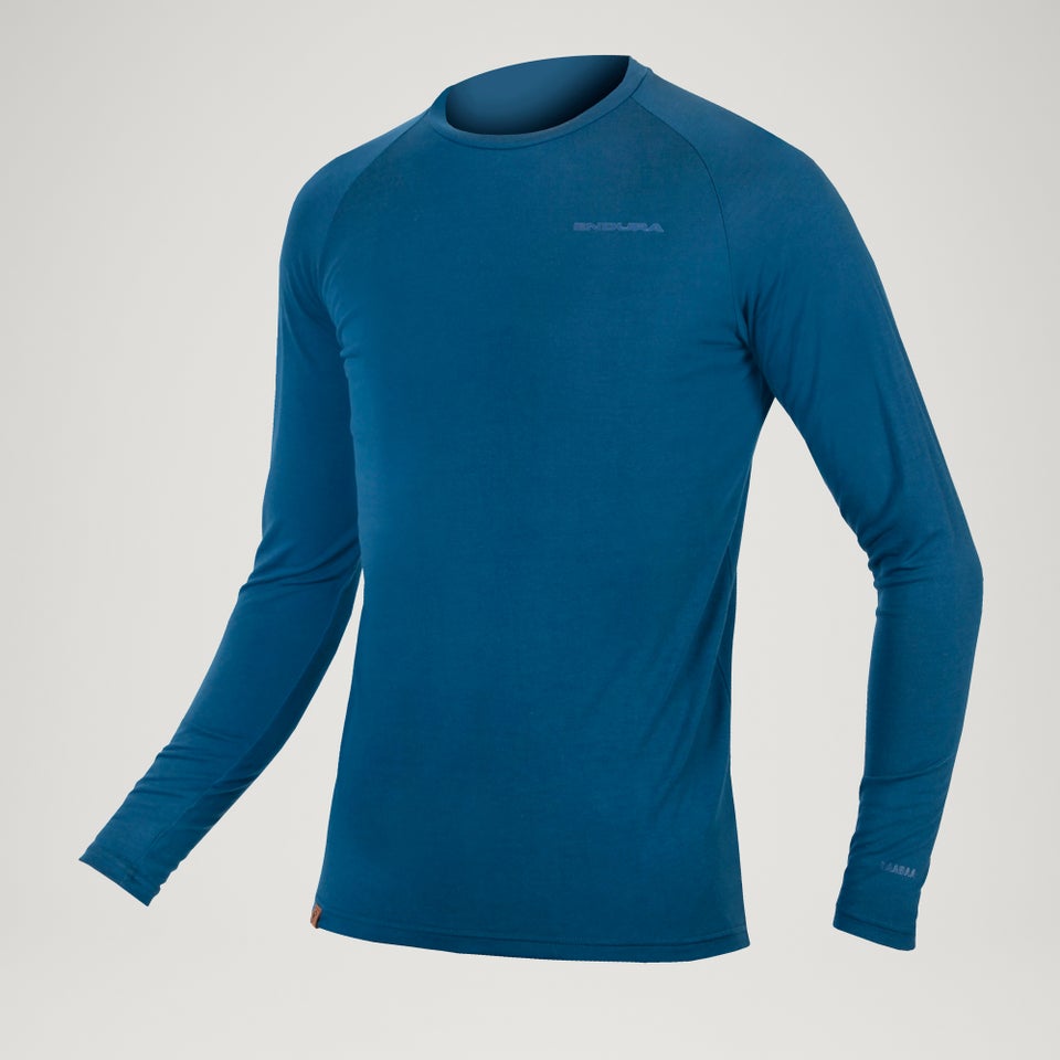 Men's Baabaa Blend L/S Base Layer - Blueberry