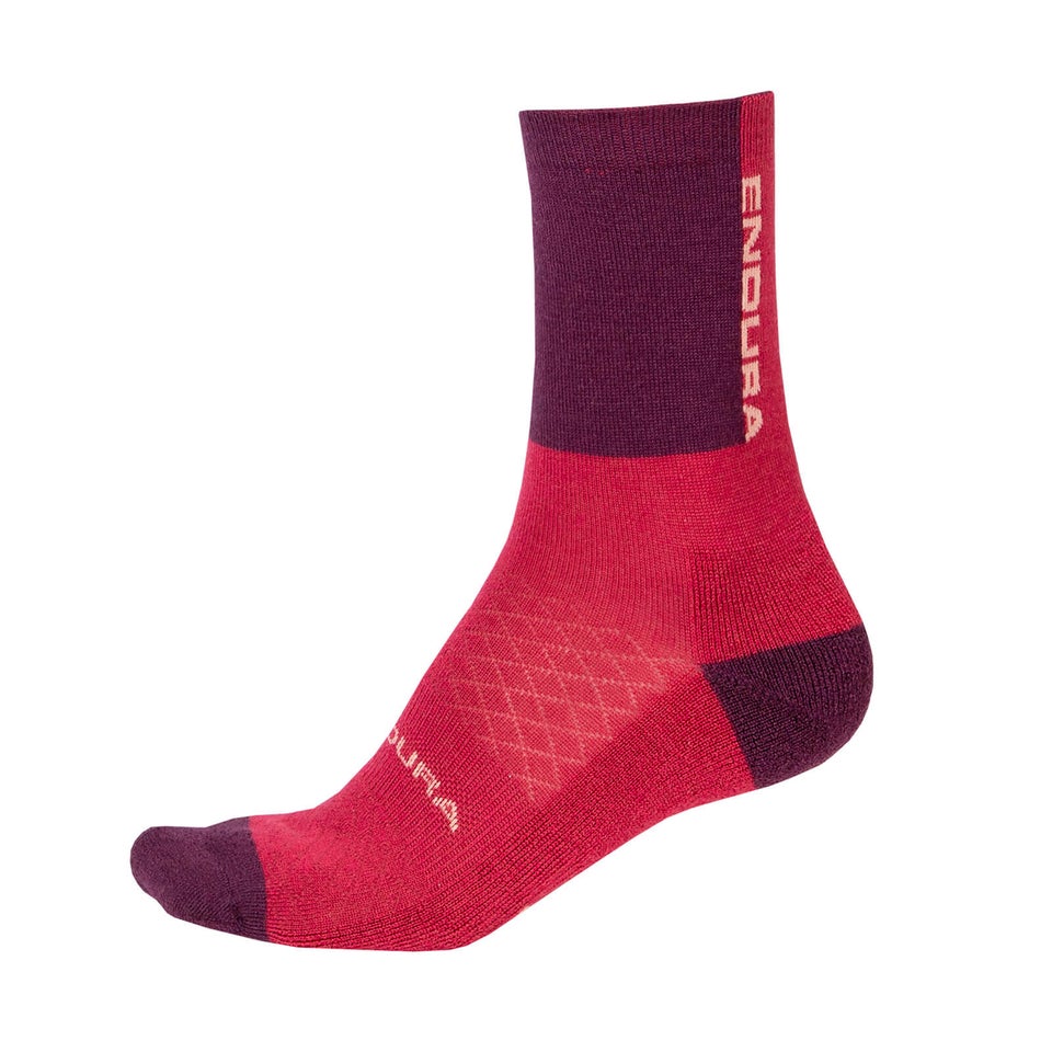 Women's Baabaa Merino Winter Socks - Aubergine
