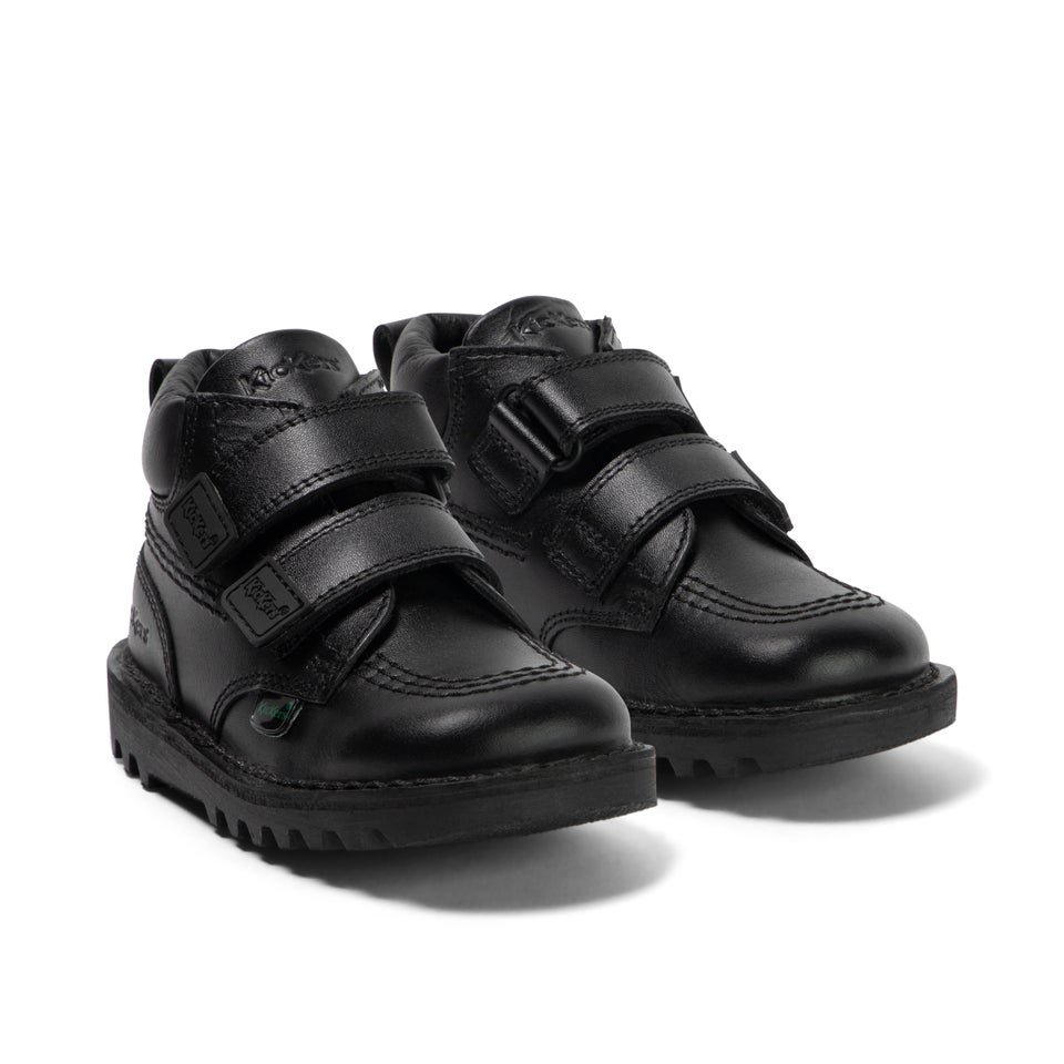 Infant Boys Kick Hi Roll Leather Black