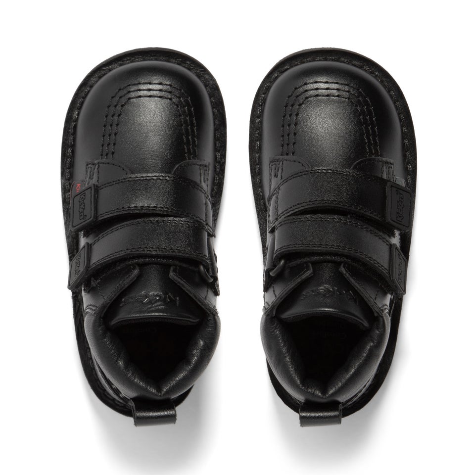 Infant Boys Kick Hi Roll Leather Black