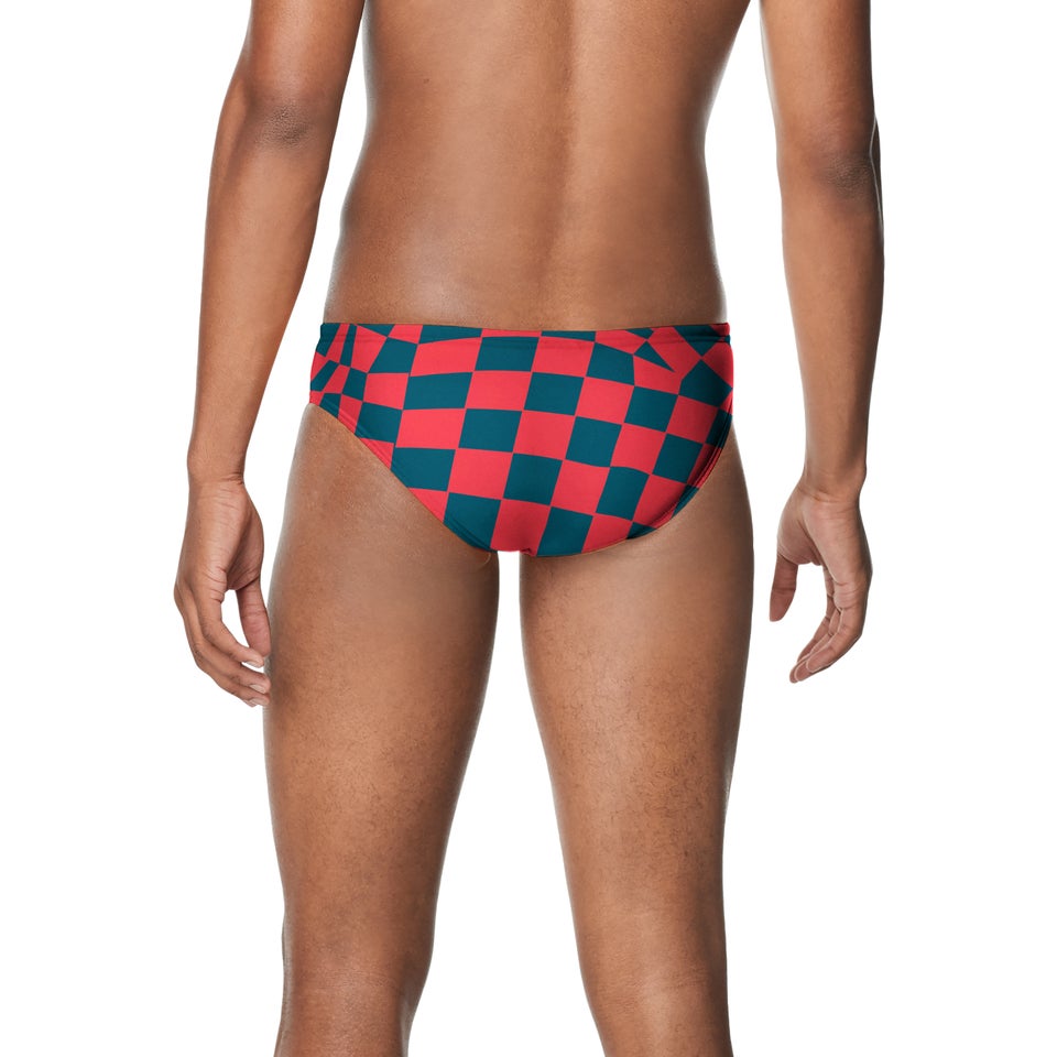 Men's Printed One Brief Red
