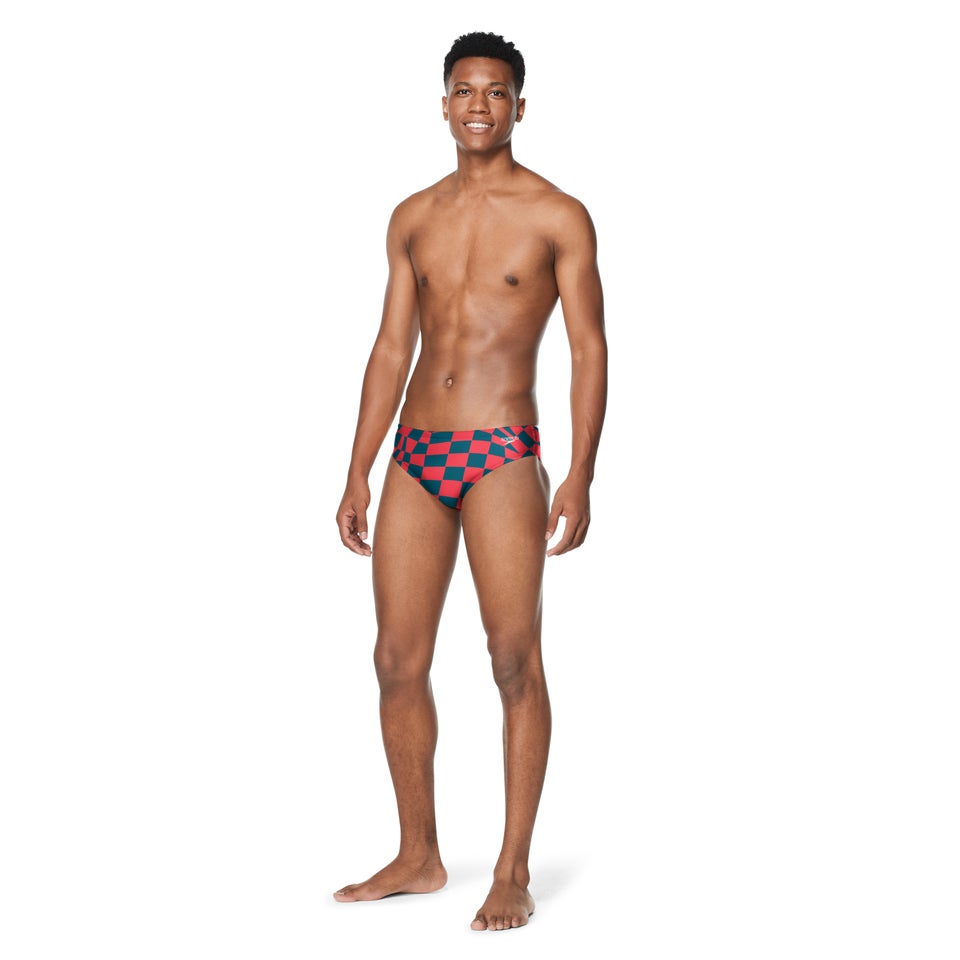 Men's Printed One Brief Red