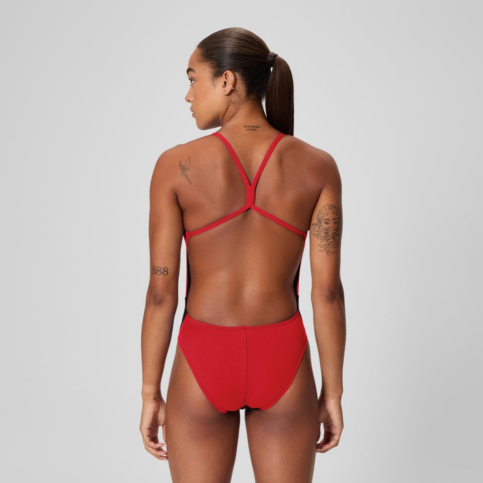 Women's Edge Splice One Back One Piece Black/Red