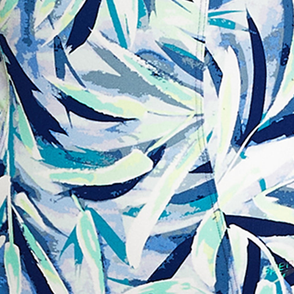 Monopièce à motif imprimé cœur pour femmes, bleu/blanc