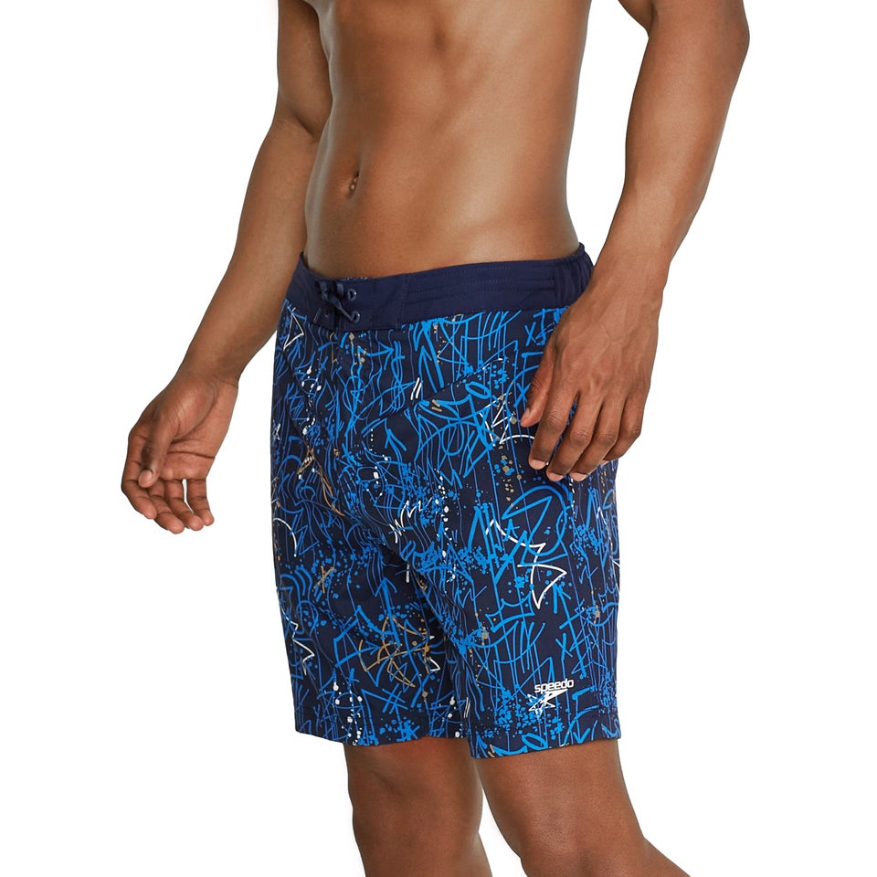 Men's Calm Palm Bondi Basin Boardshort 18" Blue