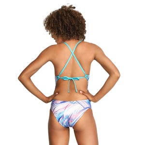 Women's Print Tie Back One Piece Purple