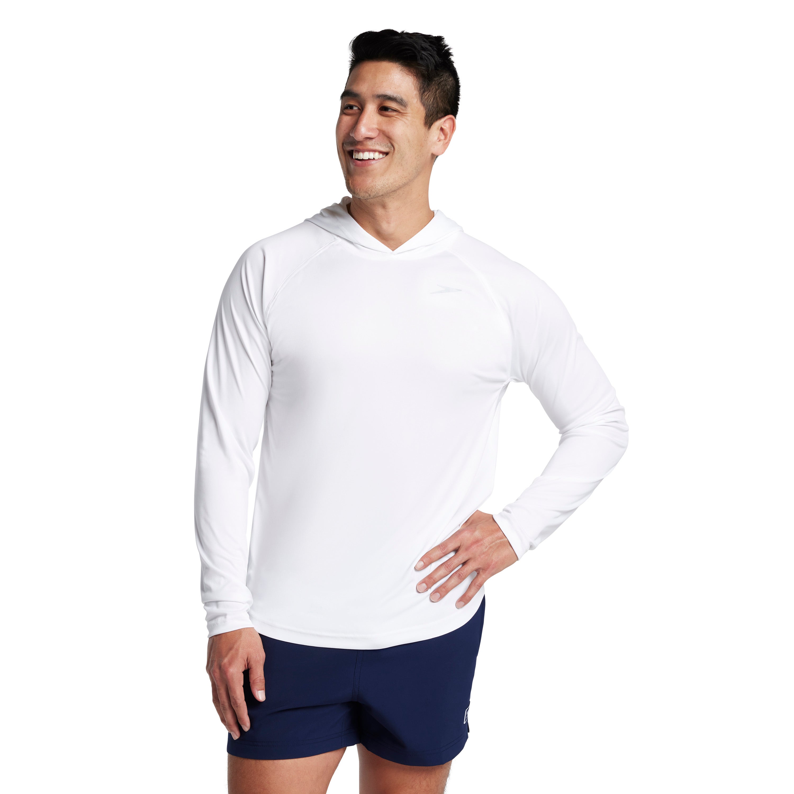 Men's Baybreeze Long Sleeve Hoodie White | Speedo USA