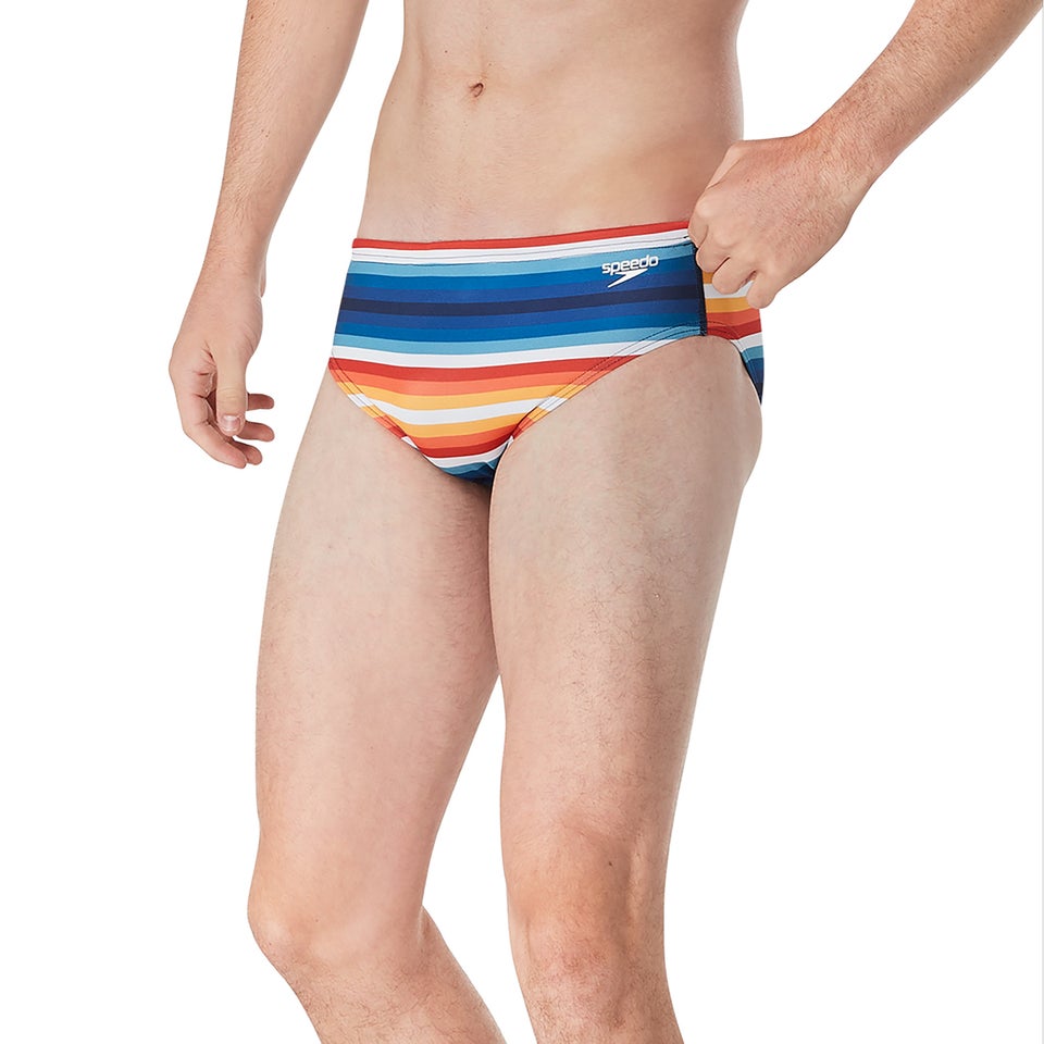Men's Printed One Brief Blue