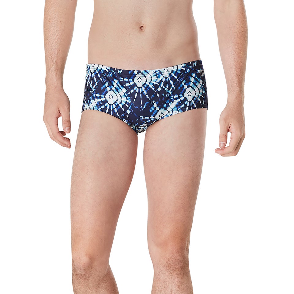 Men's Printed Euro Brief White