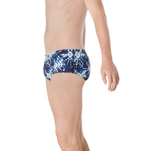 Men's Printed Euro Brief White