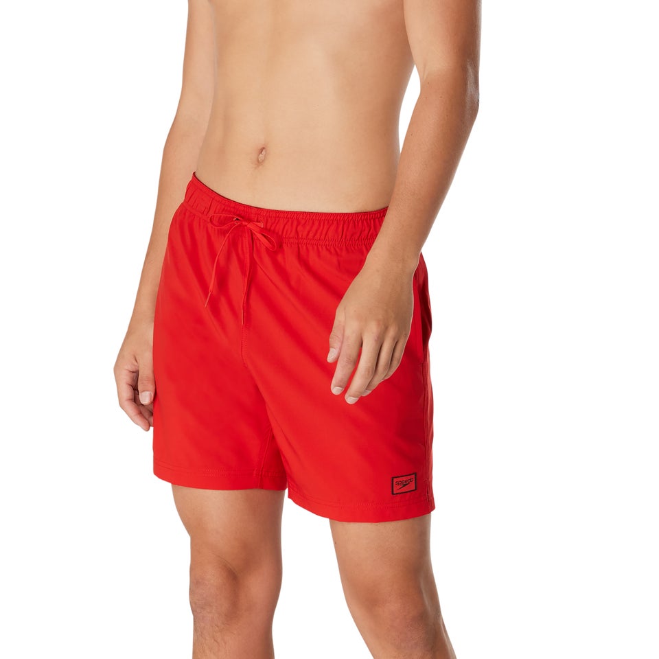 Men's Solid Redondo Edge 17" Volley Swim Trunks Red