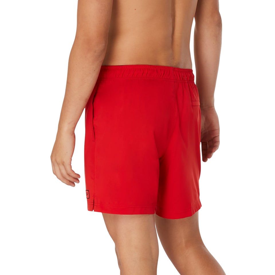 Men's Solid Redondo Edge 17" Volley Swim Trunks Red