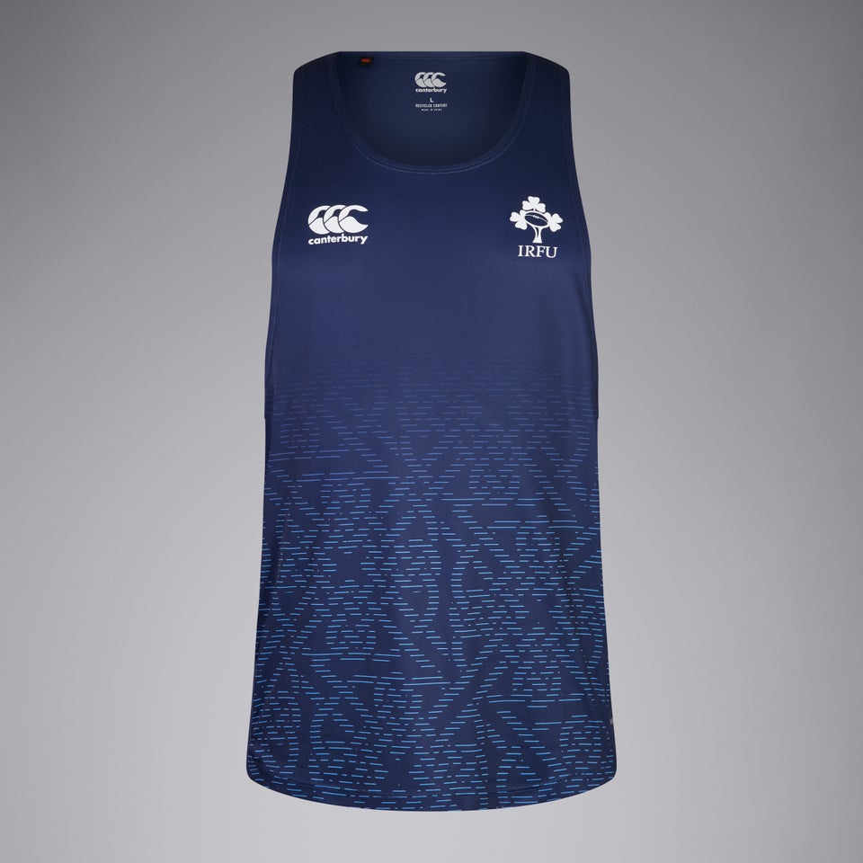 Mens Ireland Poly Training Singlet Blue