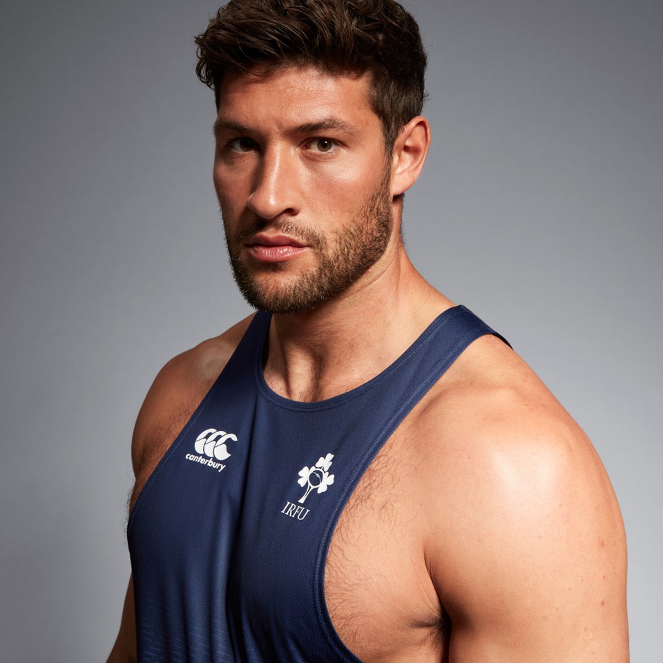 Mens Ireland Poly Training Singlet Blue